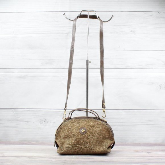 Borbonese Handbags - Vintage! Borbonese by Redwall Brown Leather Crossbody Handbag Purse Bag